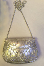 ETHNIC VINTAGE INDIAN MOSAIC METAL CLUTCH