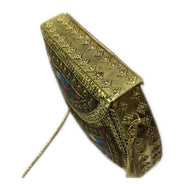MOSAIC INDIAN HANDMADE MOSAIC METAL CLUTCH PURSE EVENING BAG