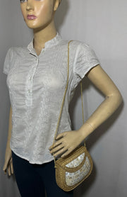Mother Of Pearl Mosaic Metal Clutch Bag