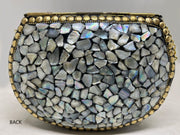 Handcrafted MOP Mosaic metal Clutch Bag