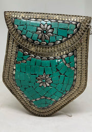 Pentagonal Metal Mosaic Clutch Bag