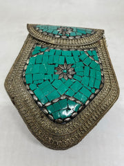 Pentagonal Metal Mosaic Clutch Bag
