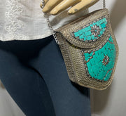 Pentagonal Metal Mosaic Clutch Bag