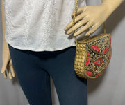 Brass Decoration Eye Clutch Bag