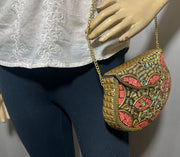 Brass Decoration Eye Clutch Bag
