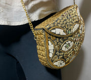 Brass Decoration Eye Clutch Bag