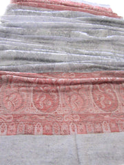 SEMI PASHMINA JACQUARD SHAWLS(100% Fine wool)