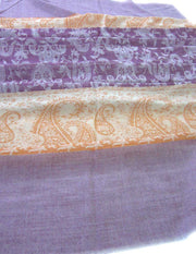 SEMI PASHMINA JACQUARD SHAWLS(100% Fine wool)