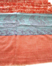SEMI PASHMINA JACQUARD SHAWLS(100% Fine wool)