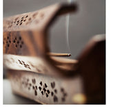 WOODEN BOX INCENSE BURNER