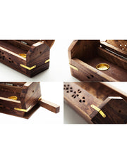WOODEN BOX INCENSE BURNER