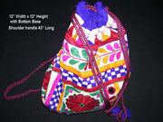 DRAWSTRING EMBROIDERY POTLI  POUCH BAG