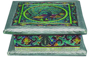 FULL MEENAKARI PEACOCK DRYFUIT BOX(6