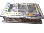 SILVER MEENAKARI DRY FRUIT BOX(12