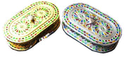 Oval Shape Pan Dan Oxidized Box(4.5
