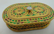 Oval Shape Pan Dan Oxidized Box(4.5