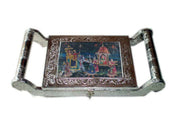 PICTURE SILVER TRAY WITH LID(10