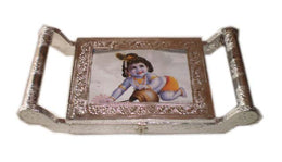 PICTURE SILVER TRAY WITH LID(10