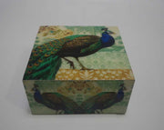 PEACOCK DESIGN  DIGITAL PRINT WOODEN BOX  (5