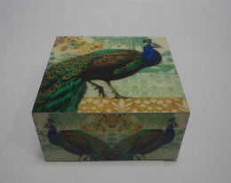 PEACOCK DESIGN  DIGITAL PRINT WOODEN BOX  (5
