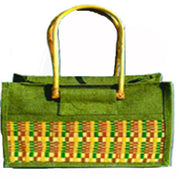 Ladies cane handle jute Handbags
