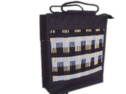 Big Vertical Bamboo Mat Jute Tote Bag