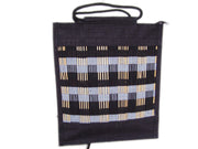 Big Vertical Bamboo Mat Jute Tote Bag