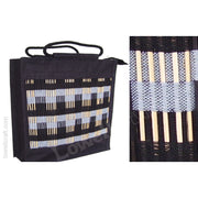 Big Vertical Bamboo Mat Jute Tote Bag
