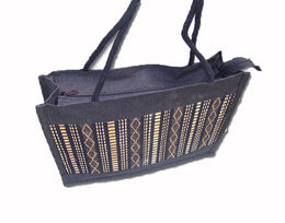 Bamboo mat decorative jute shopping bag