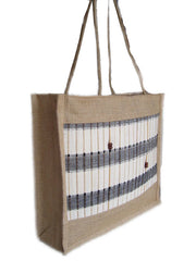 Bamboo mat jute tote bags