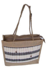 Bamboo mat jute tote bags