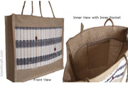 Bamboo mat jute tote bags
