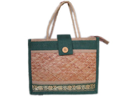 Jute Small Bamboo Mat Bag