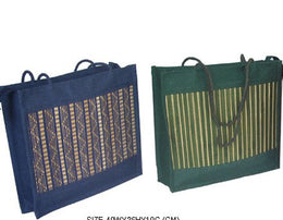 Jute Bamboo Shopping Bag Horizontal