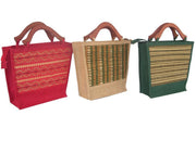 wooden Handle bamboo mat Jute Bag