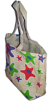 STAR PRINT JUTE BAG