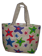 STAR PRINT JUTE BAG