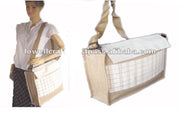 JUTE CONFERENCE BAG WITH BAMBOO