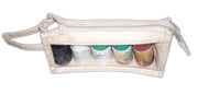 PVC Jute Cosmetic Bag