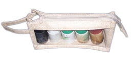 PVC Jute Cosmetic Bag