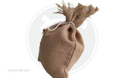 HAIRY JUTE DRAWSTRING BAG
