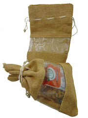 PLAIN JUTE POTLI WINDOW DRAWSTRING GIFT BAG