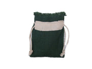 GREEN DRAWSTRING JUTE GIFT POUCH BAG
