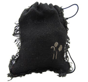 HAIRY JUTE DRAWSTRING POUCH BAG