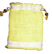 JUTE DRAWSTRING POUCH WITH BORDER