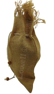 HAIRY JUTE DRAWSTRING  POUCH BAG