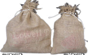 HAIRY JUTE DRAWSTRING  POUCH BAG