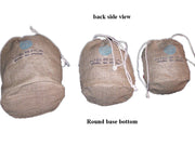 JUTE DRAWSTRING BAG WITH NET WINDOW