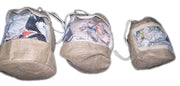 JUTE DRAWSTRING BAG WITH NET WINDOW