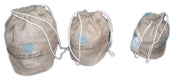 JUTE DRAWSTRING BAG WITH NET WINDOW
